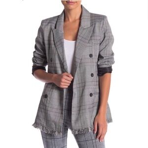 Romeo + Juliet Couture Black, Red and White Plaid Blazer | Size Small